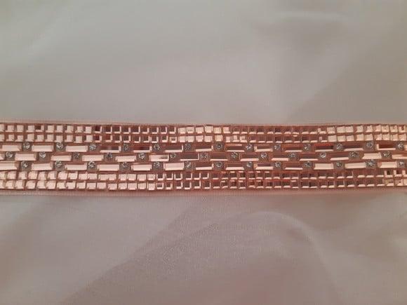 Cinto de Strass e Mini Espelhos Rosé Gold