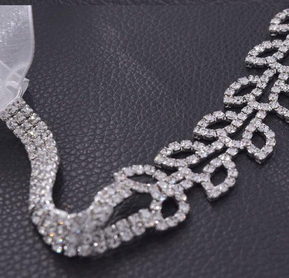 Cinto de Strass Flor e Folhas 3 Cores
