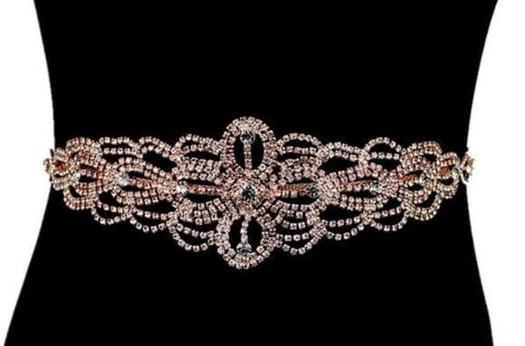 Cinto de strass Flor para vestido de noiva ou de festa