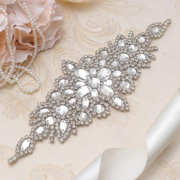 Cinto de Strass Flor Prata