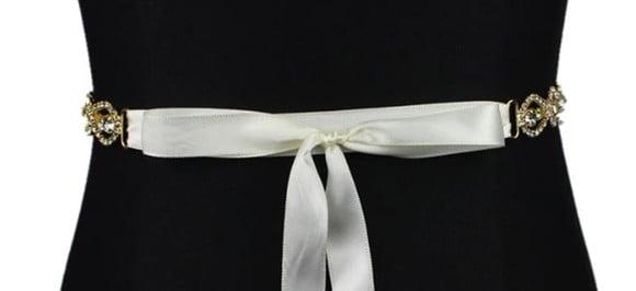 Cinto de strass Flor para vestido de noiva ou de festa