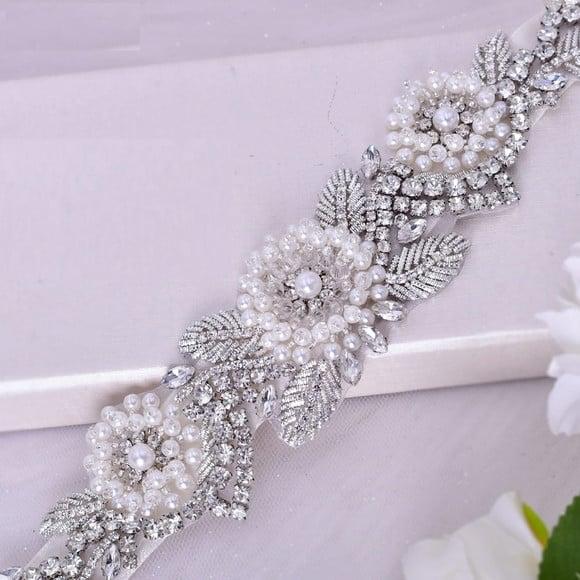 Cinto de Strass Flores de Pérola