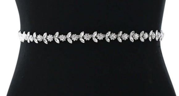 Cinto de Strass Flores de Cristal