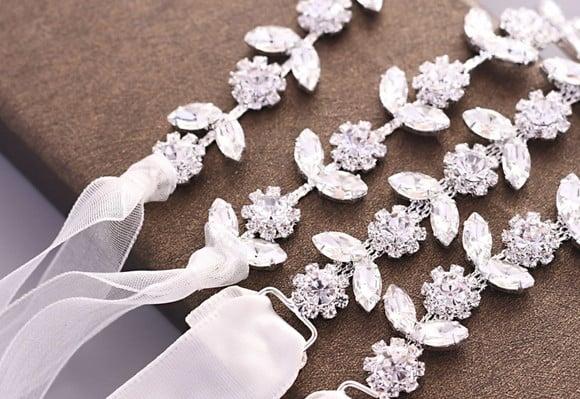 Cinto de Strass Flores de Cristal