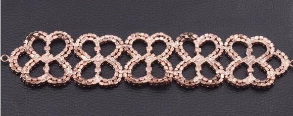 Cinto de strass folhas p/ vestido noiva ou festa (4 cores)