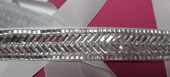 Cinto de Strass Geométrico para Vestido de Festa