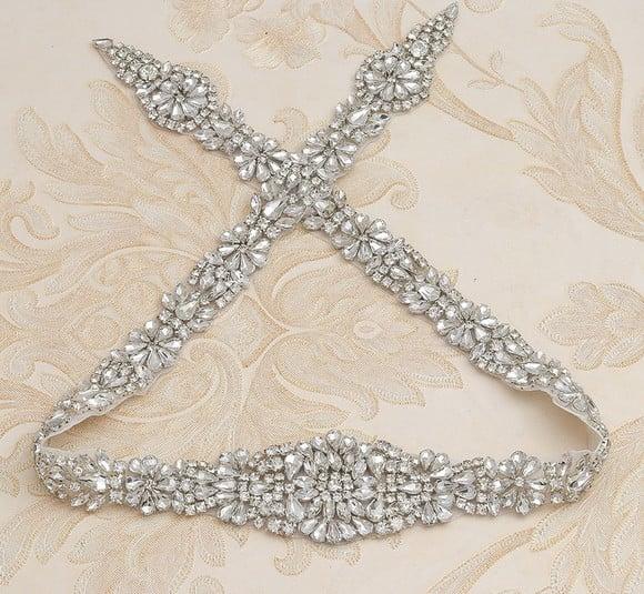 Cinto de Strass Grande Aplique 80cm