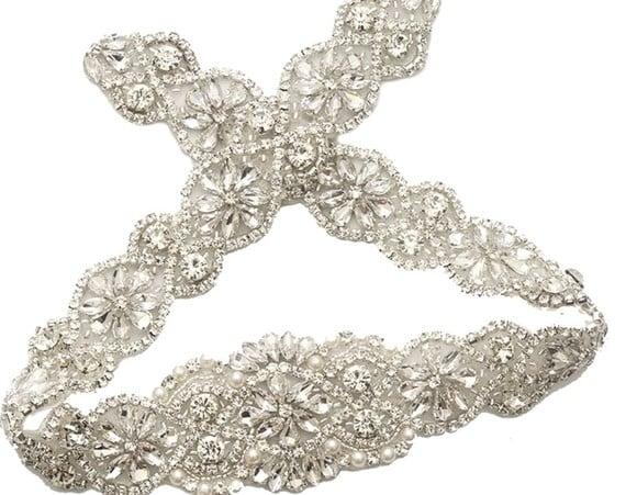 Cinto de Strass Grande Prata Dourado ou Rosé 57cm