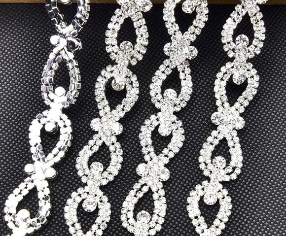 Cinto de Strass Laços Prata