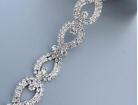 Cinto de Strass Laços Prata