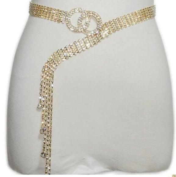 Cinto de strass luxo, cintura toda, dourado ou prata