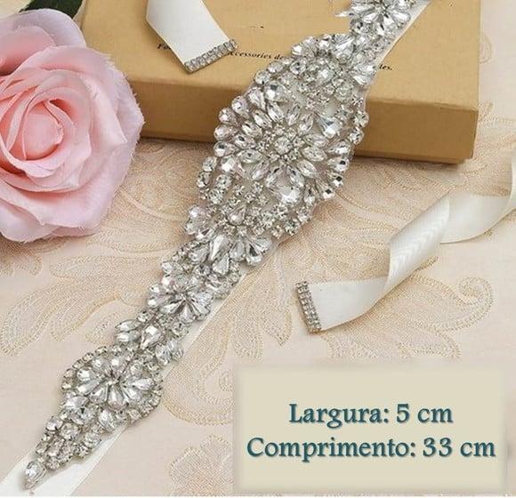 Cinto de Strass para Várias Cores de Fita