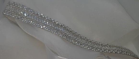 Cinto de Strass Prata com Mini Espelhos