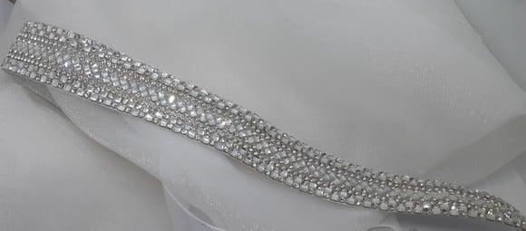 Cinto de Strass Prata com Mini Espelhos
