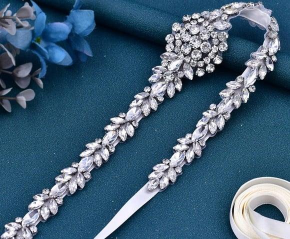 Cinto de Strass Prata com Pedrarias