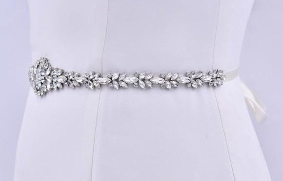Cinto de Strass Prata com Pedrarias