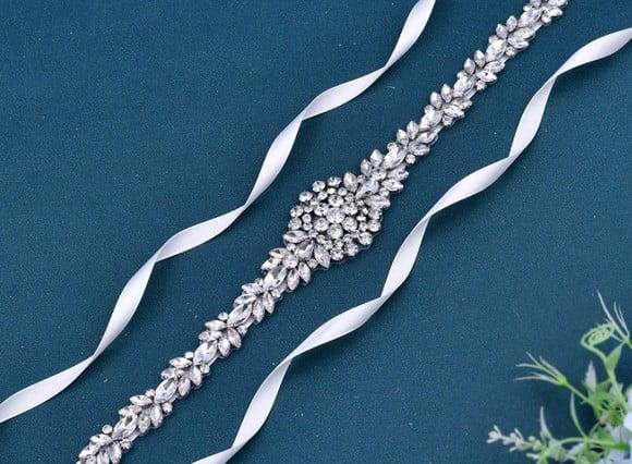 Cinto de Strass Prata com Pedrarias