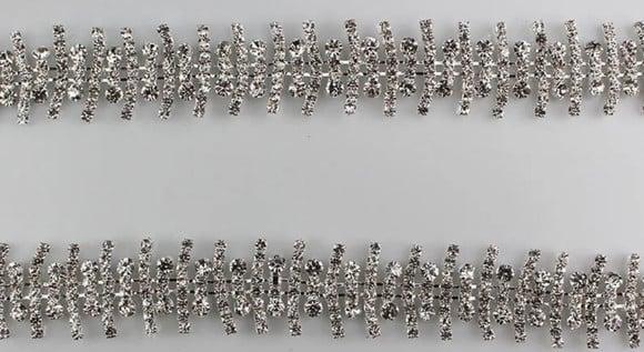 Cinto de Strass Prata Design Moderno