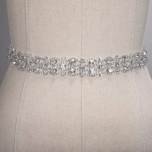 Cinto de Strass Prata Luxuoso