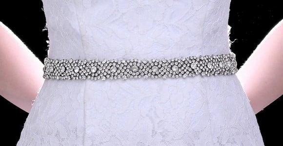 Cinto de Strass Prata Luxuoso