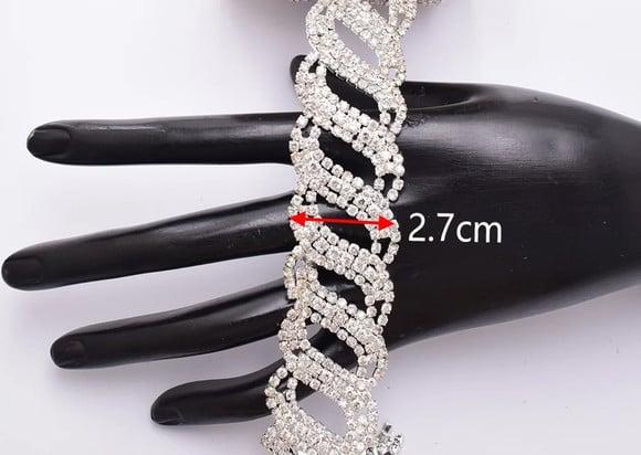 Cinto de Strass Prata ou Dourado Entrelace