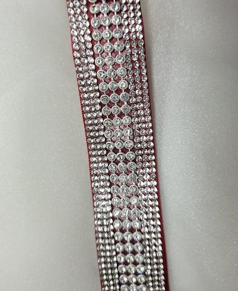 Cinto de Strass Prata Sob Medida