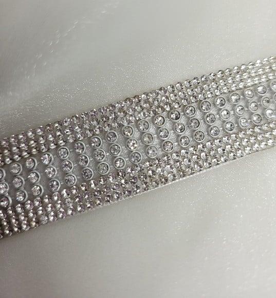 Cinto de Strass Prata Sob Medida