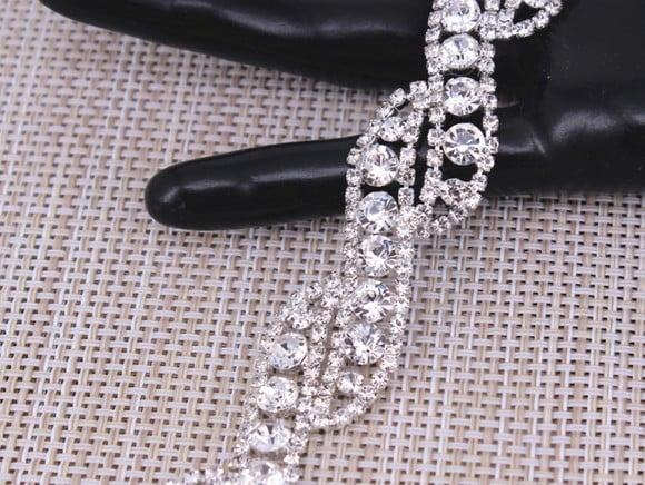 Cinto de Strass Prata Trançado