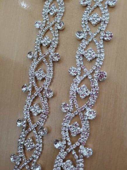 Cinto de Strass Renda de Prata