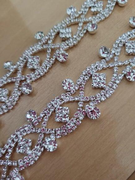 Cinto de Strass Renda de Prata