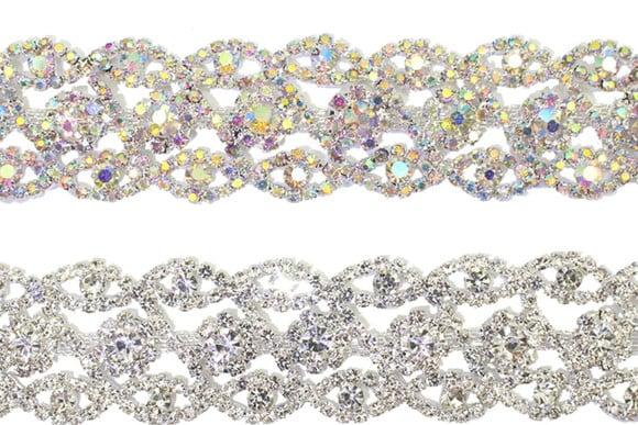 Cinto de Strass Renda Prateada