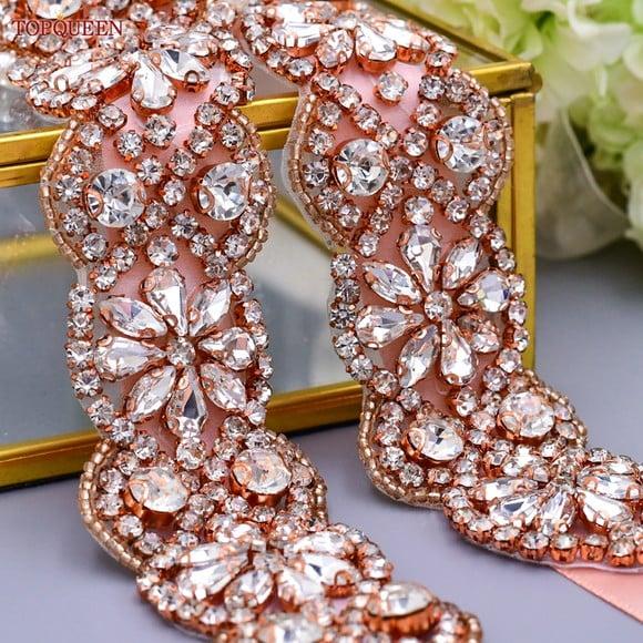 Cinto de Strass Rosé Gold Tam G 90cm
