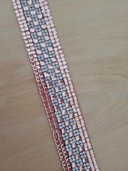 Cinto de strass rosé gold cintura toda