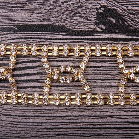 Cinto Dourado Rede de Strass