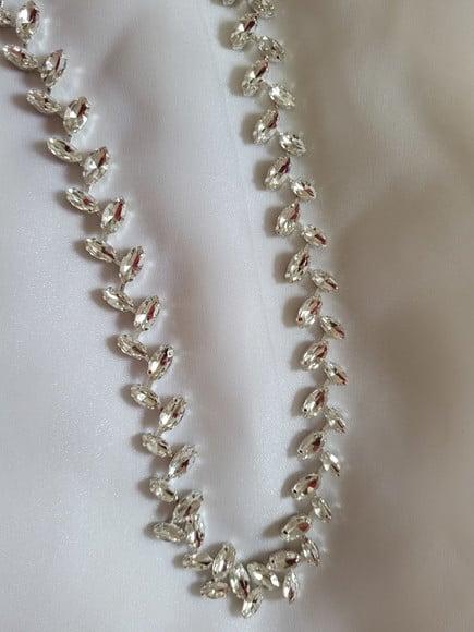 Cinto Folhas de Strass Prata Delicado