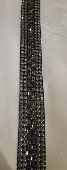 Cinto Grafite com Strass