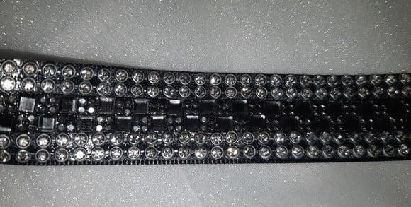 Cinto Grafite com Strass