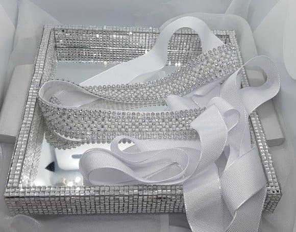 Cinto Prata com Strass e Mini Pérolas