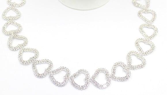 Cinto Renda De Corações Em Strass