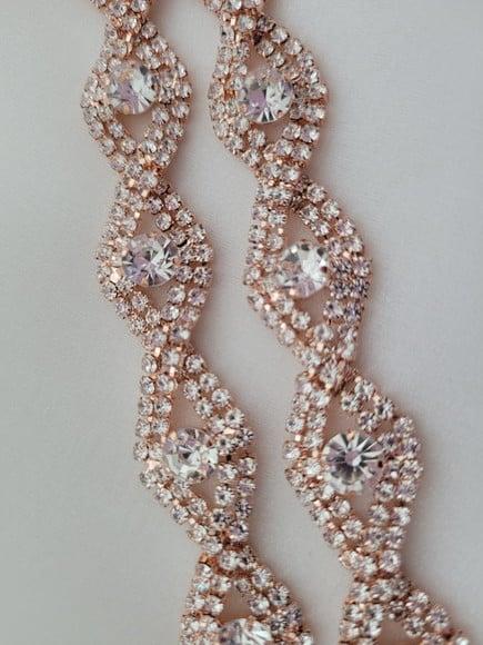 Cinto Rosé Gold Fino com Strass