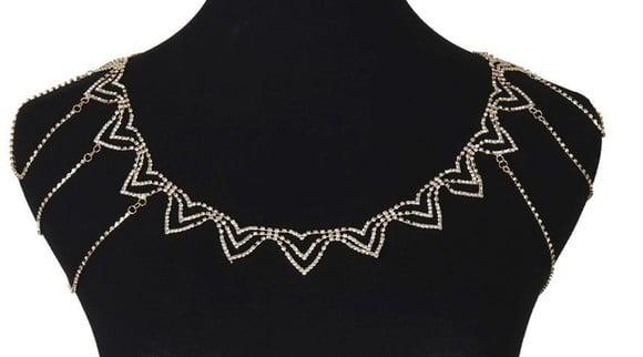 Colar de ombro para noivas ou vestido de noite