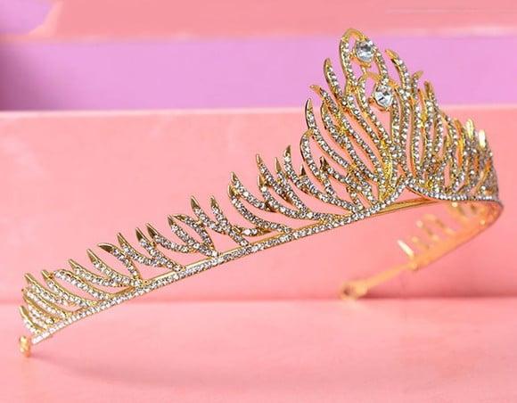 Coroa Tiara Fios de strass