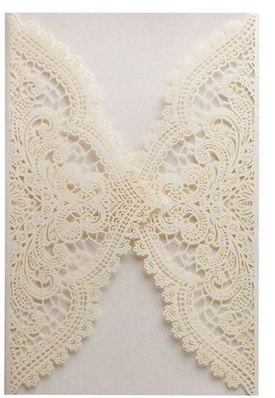Envelopes rendados branco papel perolado