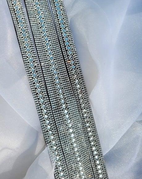 Kit com Cinto e Alças de Strass