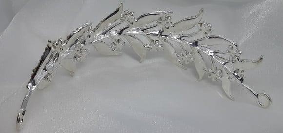 Tiara Folhas e Flores de Strass