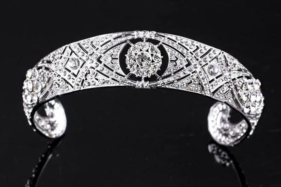 Tiara Prata para Noiva com Strass