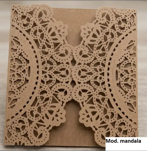 Envelope Rendado para Convite em papel Kraft