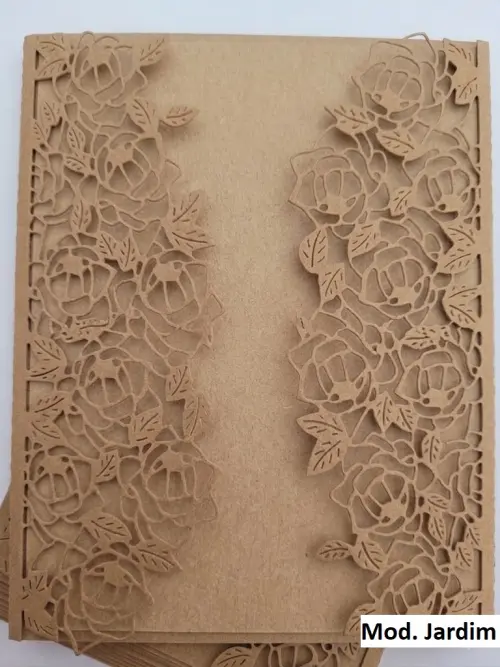 Envelope Rendado para Convite em papel Kraft