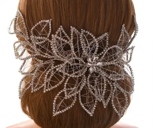 Aplique de Flores de Strass para Cinto ou Cabelo