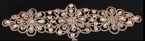Aplique de Strass Dourado